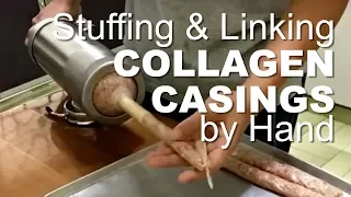 How to stuff and link collagen casings sausages at home