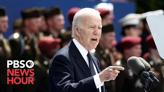 WATCH: At D-Day 80th anniversary, Biden pledges not to walk away from defending Ukraine