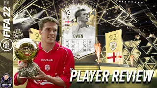 THE MOST UNDER RATED ICON STRIKER? 92 PRIME ICON MOMENTS MICHAEL OWEN PLAYER REVIEW FIFA 22