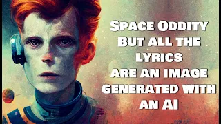 Space Oddity - But all the lyrics are an image generated with an AI