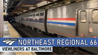 The Northeast Regional with a Sleeper Car (that’s CANCELLED AGAIN): Amtrak Train 66 at Baltimore