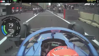 Esteban Ocon's POV Of The Pit Lane Chaos On The Last Lap