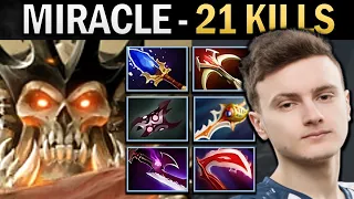 Wraith King Dota Gameplay Miracle with 21 Kills and Rapier