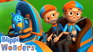 Blippi's First Car! | +More Blippi Wonders | Cartoons For Kids | Educational Videos For Kids