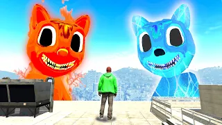 We Found ELEMENTAL CARTOON CAT In GTA 5! (Fire and Ice Powers!?) - GTA 5 Mods Funny Gameplay