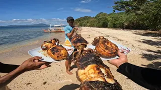 MUKBANG 4 Giant Cuttle Fish Lechon and Calamaris ang sarap pala e-lechon ito