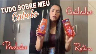 TUDO SOBRE MEU CABELO, rotina de cuidados, produtos que uso e *muito* mais!