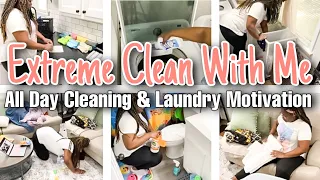 EXTREME CLEAN WITH ME 2021 | ALL DAY EXTREME LAUNDRY MOTIVATION | CLEANING MOTIVATION