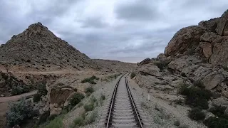 Train driver's view from Buynaksk to Shamhal onboard T669.0, Russia, Dagestan (4K)