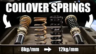 How to Disassemble & Change Coilover Springs (COMPLETE GUIDE)