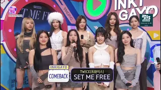 TWICE (트와이스) - "Set Me Free" Comeback Interview on SBS Inkigayo [Full]