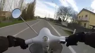 Vespa M1 D60 GTR Onboard con KTM 125 Exc e Suzuki  drz 400 parte 2