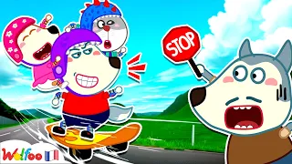 Wolfoo, Fais Attention ! Dangers D'un Skateboard Surchargé 😨 Dessin Animé Pour Bébé 🎉 @WolfooFR