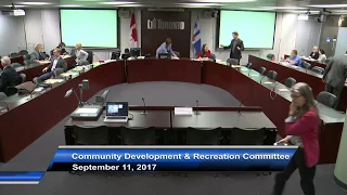 Community Development and Recreation Committee - September 11, 2017