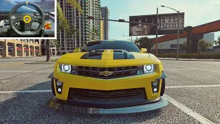 Transformers BumbleBee Camaro ZL1 - NFS Heat | Steering Wheel Gameplay