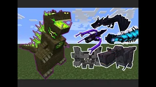 Tremorzilla vs Void Worm, Lightning Dragon, Leviathan and more | Minecraft mob battle