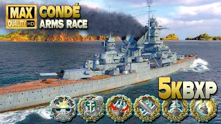 Cruiser Condé: Big 5k base XP in arms race - World of Warships