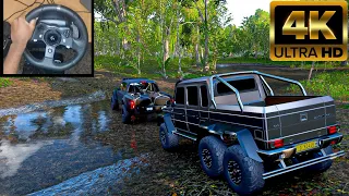 Mercedes G63 AMG & Ford F150 Raptor | OFFROAD CONVOY | Forza Horizon 5 | Steering Wheel Gameplay