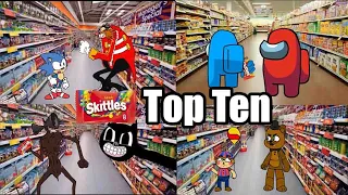 Skittles Meme Top Ten SONIC FNAF Amoung Us Siren Head -Meme Mentom