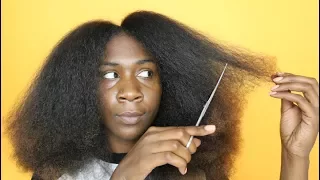 How I Trim My Natural Hair At Home | Nia Imani