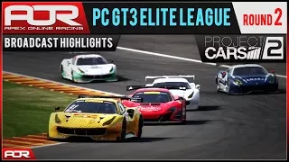 Project CARS 2 | AOR PC GT3 Elite League: S8 Round 2 - Spa (Broadcast Highlights)