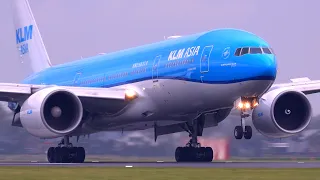 (4K) 20 MINUTES Close Up POLDERBAAN LANDINGS | Amsterdam Schiphol Airport AMS Plane Spotting (2021)