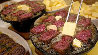 deep fried in butter!! Japanese Beef Cutlet, Gyukatsu - Korean street food