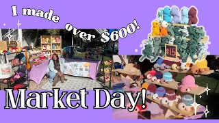 MARKET DAY 🌞 what sold 🧶 how much I made 💵