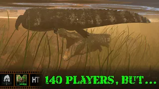 The Isle Evrima - 140 Players, but... - Horde Test - Deinosuchus