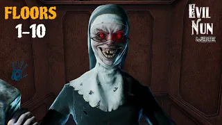 EVIL NUN MAZE ENDLESS ESCAPE😱 | FLOORS 1-10 GAMEPLAY| [PART 1] HORROR GAMEPLAY |