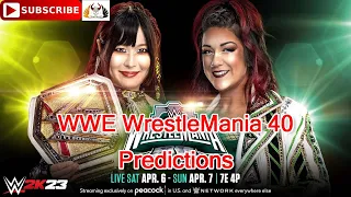 WWE WrestleMania 40 Women’s Championship IYO SKY vs. Bayley Predictions WWE 2K23