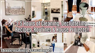 2024 EXTREME CLEAN WITH ME & HOMEMAKING MARATHON | 2 HOURS OF HOUSE PROJECTS, RECIPES + DECLUTTERING