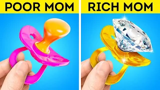 RICH MOM vs POOR MOM || Smart Parenting Hacks