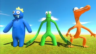 FPS AVATAR DEATH RUN VS RAINBOW FRIENDS ORANGE, BLUE, GREEN - Animal Revolt Battle Simulator