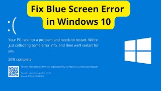 How to Troubleshoot and Fix Windows 10 Blue Screen Errors | Blue Screen Error on Windows 10 | (BSOD)