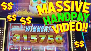 UNRECORDED $3000 HANDPAY!! with VLR on Cluck Cluck Cash and House of the Dead Slot Machine!!