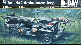 Model Kit Review: Jeep D-Day Ambulance 1:35 Scale Italeri Model Kit #326