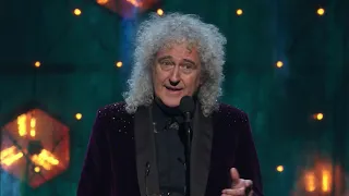 Brian May of Queen Inducts Def Leppard at the 2019 Rock & Roll Hall of Fame Induction Ceremony