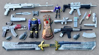 Realistic Sniper Rifle Gun with Thanos Action Series Guns & Equipment, Sword, Infinity Gauntlet more