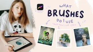 My favorite Procreate brushes and how I use them as a digital illustrator