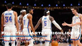 Fourth Quarter Highlights + Postgame Interview | OKC Thunder Goes on 33-9 Run to Beat Trail Blazers