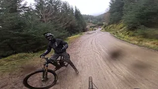 Flat out at the Golfie on the #whytebikes E-180 works