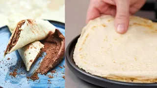 veganes Pfannkuchen Rezept - mit cremiger Schoko-Dattel-Creme