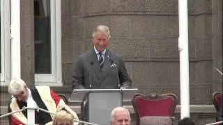 The Prince of Wales gives a speech in Jersey