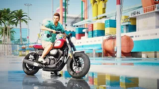 GTA Vice City Remastered 2023: Tommy Vercetti's Epic Yamaha SCR950 Bike Ride - GTA 5 PC MODS