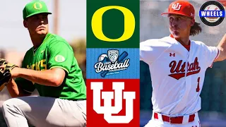 #3 Oregon vs #7 Utah | Pac 12 Tournament Pool Play | 2024 College Baseball Highlights