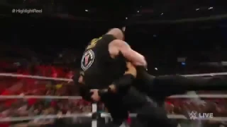 Roman Reigns Spears Brock Lesnar 1/18/2016