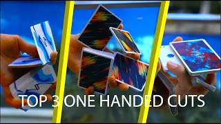 TOP  3 ONE HANDED CUTS || CARDISTRY TUTORIAL