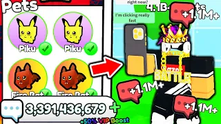 I Got STRONGEST PETS and Became #1 PLAYER in Roblox Text A Friend..