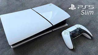 PS 5 Slim unboxing and testing - ASMR